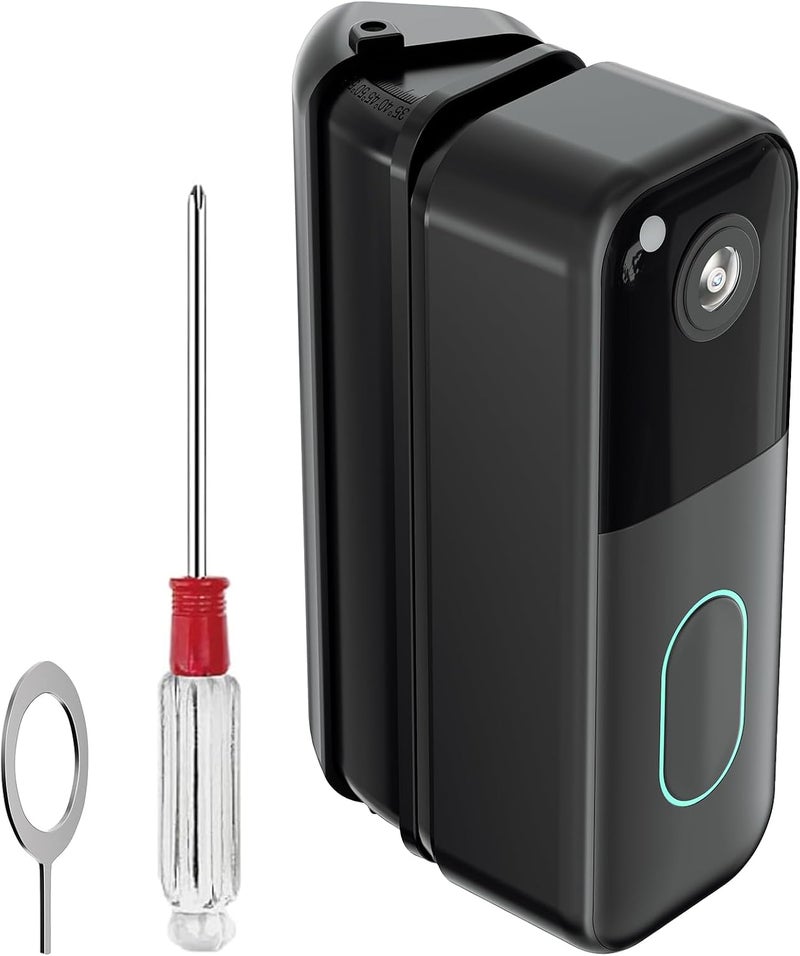 Pefecon Blink Doorbell Mount, 30–55 Degrees Angle Mount for All-New Blink Video Doorbell, Adjustable Door Bell Kits, Left/Right Universal Installation, Corner Holder with Wide Viewing Angle (Black) - Image 1